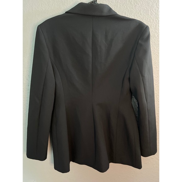 River Island Black Blazer Gold Button Detail UK 14 EUR 40 NWT - Picture 7 of 8